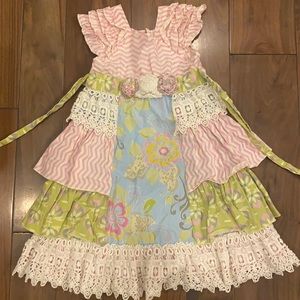 Mustard pie ruffled dress